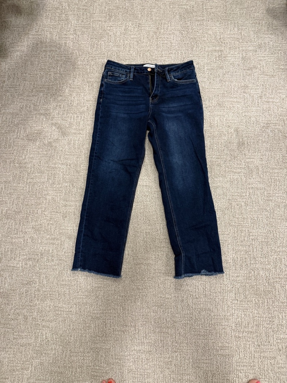 Dark Blue Cropped Women's Jeans